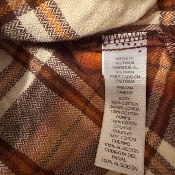 The Children’s Place Mommy and Me Plaid Long Sleeve Tops - Brown and White - Picture 4 of 10